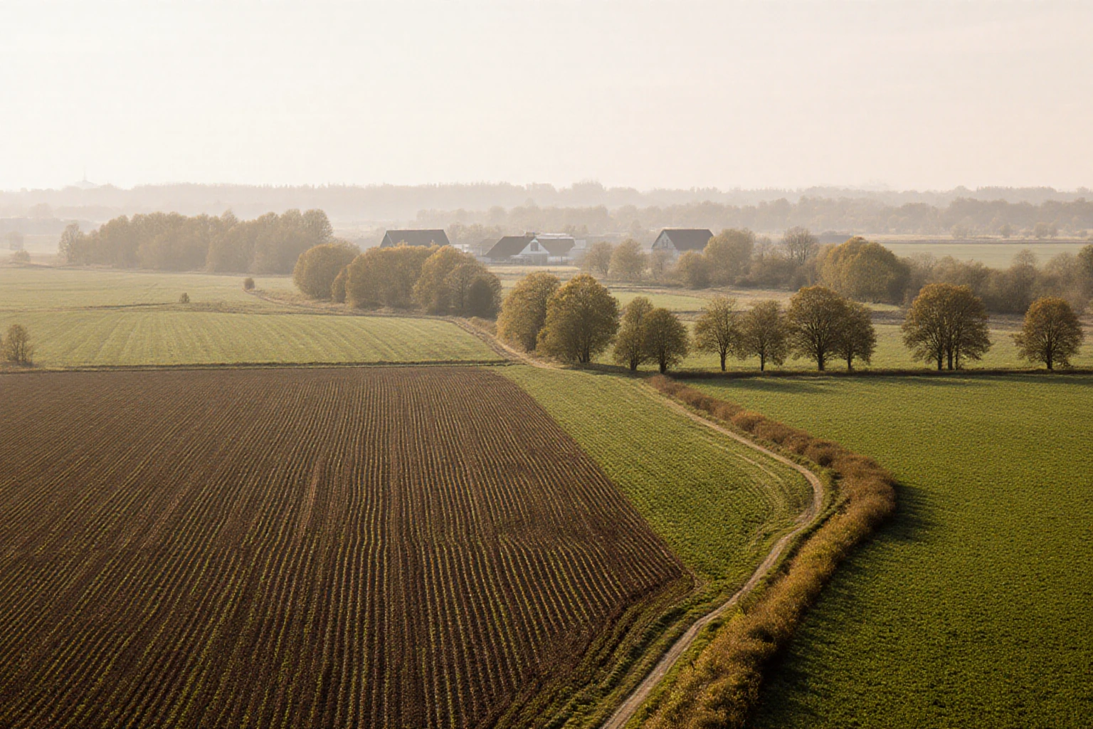 Landwirtschaftliche Flächen mit Feldweg
